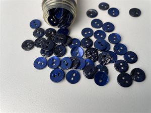 Skjorte knap - perlemor i blå, 9 mm